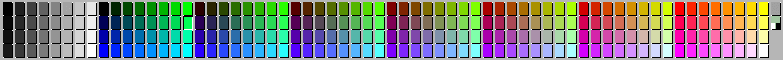 24-bit RGB Palette with 256 colors and 1 fully transparet color