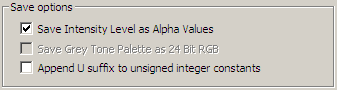 C-source code bitmap font with white on black alpha value anti-alias