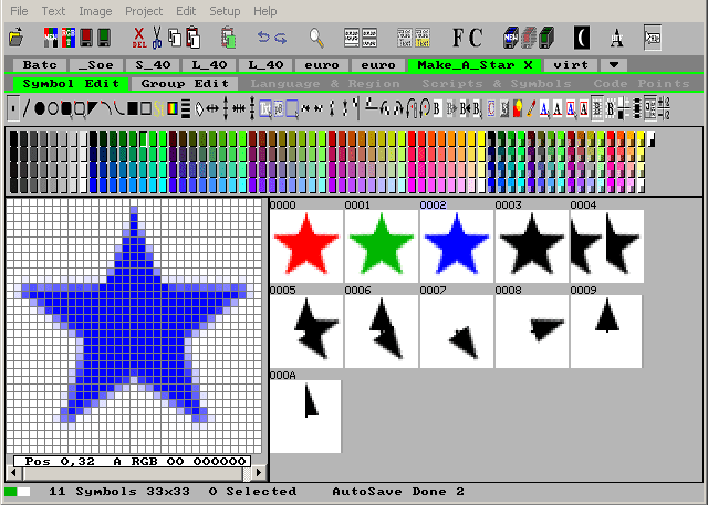 Build a Star with transparent layers