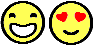 Emojis as 32 bit per pixel color characters with transparency