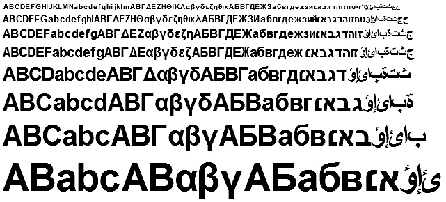 Arial Bold in IconEdit Font Library