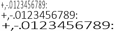 Numbers in IconEdit Font Library