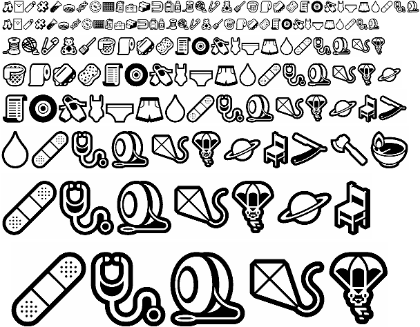 Symbols in IconEdit Font Library