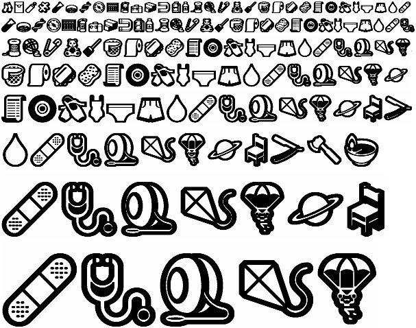 Symbols in IconEdit Font Library