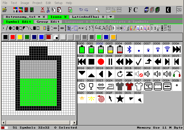 Convert Windows fonts and design previews to GLCD C-source code Convert fonts and images to GLCD C-source code