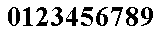 Numbers as 1 bit per pixel black and white characters